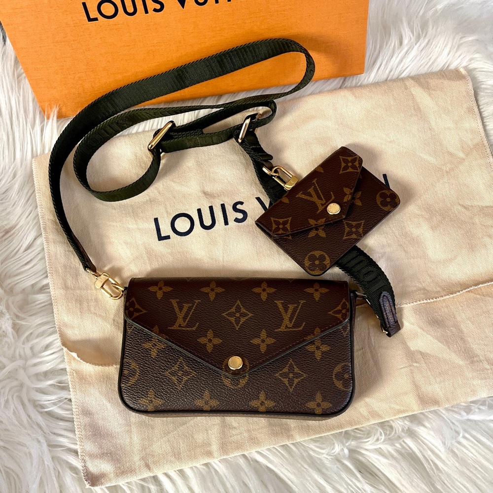 Louis Vuitton Felicie Monogram Strap and Go Crossbody Bag